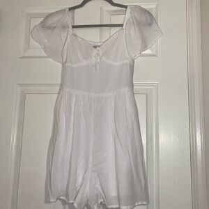 Hollister white romper